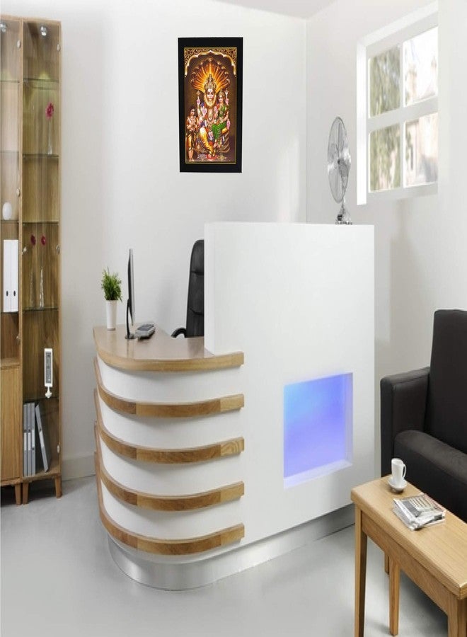 101Temples - Lakshmi Narasimha Swamy God Wooden Photo Frame with Wall Hook (10 x 13“, Matt Finish) - Image 5